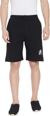 Marvel by Wear Your Mind Graphic Print Men Black Regular Shorts