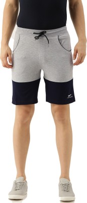 Tom Burg Color Block Men Grey Basic Shorts