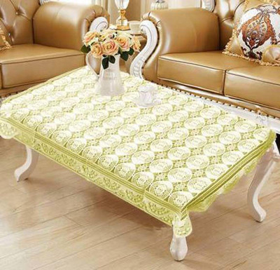 Shri Ganesh Handloom Self Design 4 Seater Table Cover(Green, Polyester)