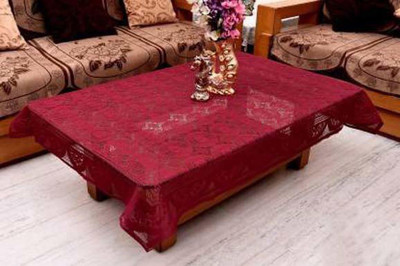 Shri Ganesh Handloom Self Design 6 Seater Table Cover(Maroon, Polyester)