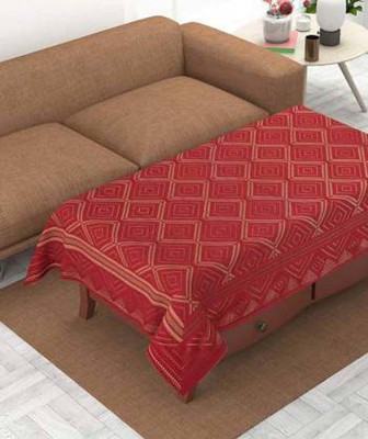 Shri Ganesh Handloom Geometric 6 Seater Table Cover(Maroon, Polyester)