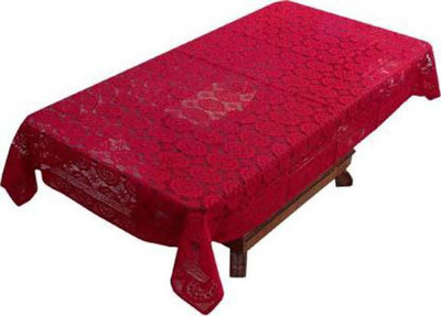 Shri Ganesh Handloom Self Design 4 Seater Table Cover(Maroon, Polyester)