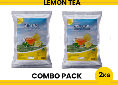 Aris fresh Instant Hot Lemon Tea Premix | 2 Kg Combo Pack | 3 in 1 Instant Lemon Tea Premix| For manual use - Just add hot water | Suitable for all Vending Machines |Instant Tea Premix (2 kg) Lemon Instant Tea Pouch(2 x 1 kg) Aris fresh Instant Hot Lemon Tea Premix | 2 Kg Combo Pack | 3 in 1 Instant Lemon Tea Premix| For manual use - Just add hot water | Suitable for all Vending Machines |Instant Tea Premix (2 kg) Lemon Instant Tea Pouch(2 x 1 kg)