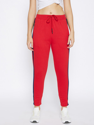CRIMSOUNE CLUB Solid Women Red Track Pants