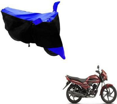 JKR Waterproof Two Wheeler Cover for Honda(Dream Yuga, Black, Blue)