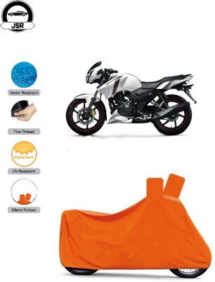 J S R Waterproof Two Wheeler Cover for TVS(Apache RTR 180, Orange)