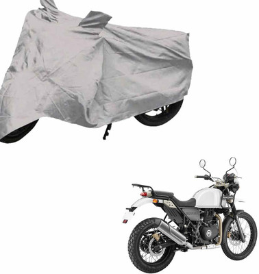 AUTOCAD Waterproof Two Wheeler Cover for Royal Enfield(Himalayan, Silver)