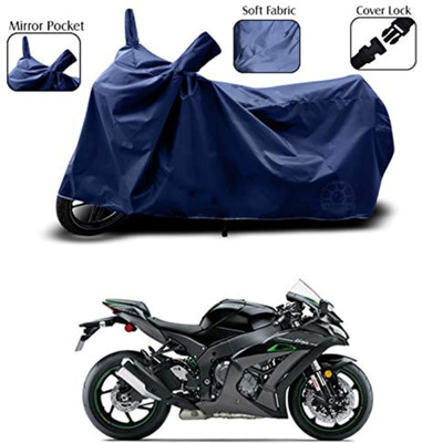 AutoGalaxy Waterproof Two Wheeler Cover for Kawasaki(Ninja ZX 10R, Blue)