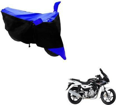 JKR Waterproof Two Wheeler Cover for Bajaj(Pulsar 220F, Black, Blue)