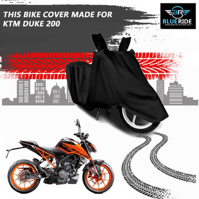 THE REAL ARV Waterproof Two Wheeler Cover for KTM(Duke 200, Black)