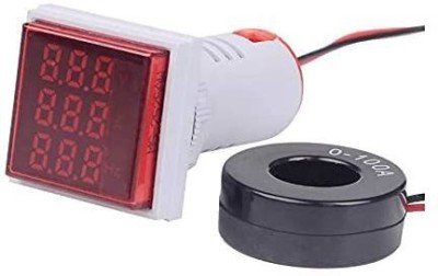 Jhamb's ATOM Direct AC Voltage+Current+Frequency Meter LED Display Voltmeter-Ammeter-Hertz Range 50-500V, 0-100A,30-105Hz (Red) Voltmeter(Digital)