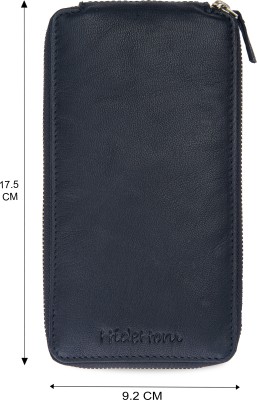 Hide horn Men Casual, Formal Black Genuine Leather Wallet(3 Card Slots)