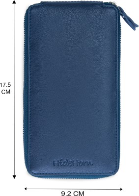 Hide horn Men Casual, Formal Blue Genuine Leather Wallet(3 Card Slots)