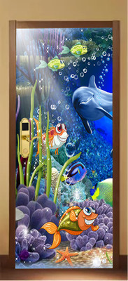 AY FASHION Vinyl Decorative Multicolor Wallpaper(L x W: 200 cm x 76 cm)