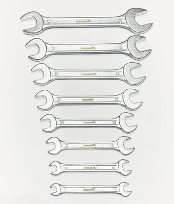 KEEAN KW6-22 OPEN END SPANNER SET 6X7 TO 20X22 Double Sided Open End Wrench(Pack of 8)