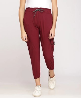 CG Creations Regular Fit Women Maroon Trousers