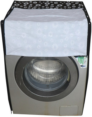 KingMatters Front Loading Washing Machine  Cover(Width: 61 cm, Black, White)