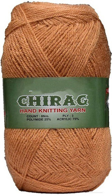 RCB Oswal Chirag Dark Skin (200 gm) Wool Ball Hand Knitting Wool/Art Craft Soft Fingering Crochet Hook Yarn, Needle Knitting Yarn Thread Shade no-29