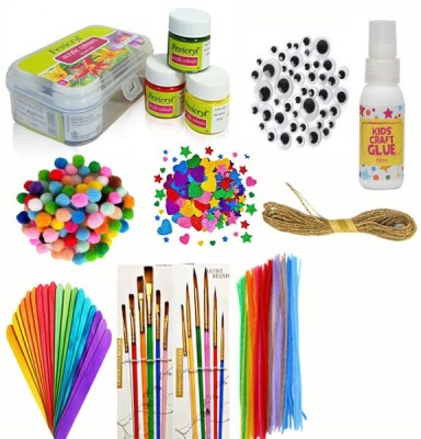 anjanaware Acrylic Colors Paitnting kit / Acrylic craft items / DIY Acrylic Craft Material kit / Hobby Art And Craft Kit / Activity Kit For Kids