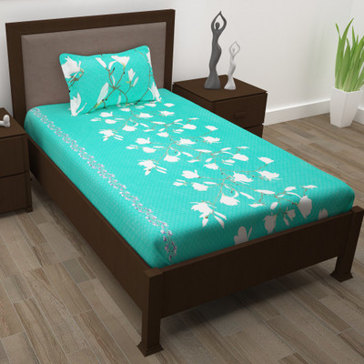 60% OFF on Story@home 186 TC Cotton Single Printed Bedsheet(Pack of 1, Turquoise) 60% OFF on Story@home 186 TC Cotton Single Printed Bedsheet(Pack of 1, Turquoise)