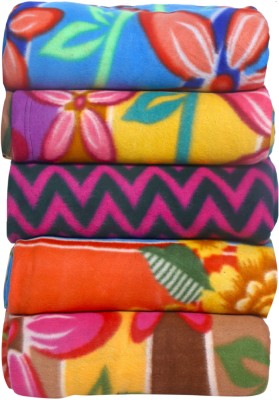 Goyal's Floral Single Fleece Blanket for  AC Room(Polyester, Multicolor)