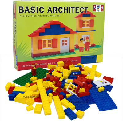 Miniature Mart Construction & Building Block Game Set for Boys & Girls | Toys for Gifting | 180 Pc of Interlocking Blocks | Made in India | Blocks for Kids |(Multicolor)