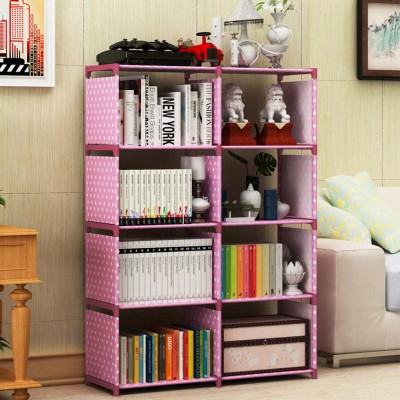 G-KAMP JAPAN Plastic Open Book Shelf(Finish Color - Pink, DIY(Do-It-Yourself))