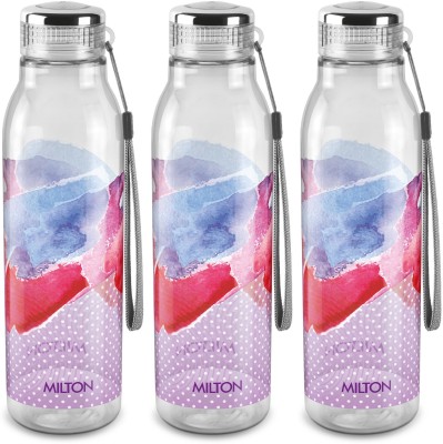 MILTON Helix 1000 Pet Water Bottle, Set of 3, 1 Litre Each, Purple 1000 ml Bottle(Pack of 3, Purple, Plastic)