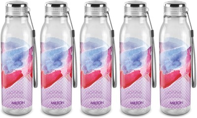 MILTON Helix 1000 Pet Water Bottle, Set of 5, 1 Litre Each, Purple 1000 ml Bottle(Pack of 5, Purple, Plastic)