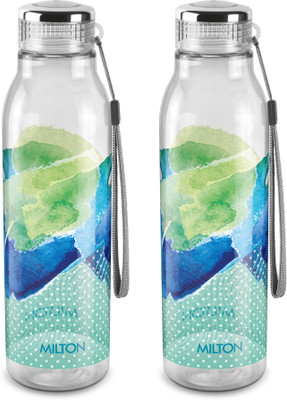 MILTON 1000 ml Plastic Bottle(Pack of 2, Green)