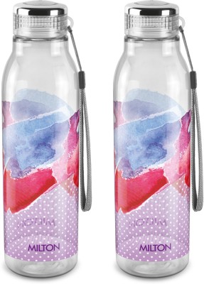 MILTON Helix 1000 Pet Water Bottle, Set of 2, 1 Litre Each, Purple 1000 ml Bottle(Pack of 2, Purple, Plastic)