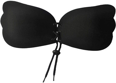 SHRESHA Women's Nylon & Spandex Non-Padded Wire Free Stick-On Bra-Pack of 1 Women Stick-on Non Padded Bra(Beige)