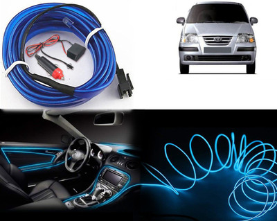 Selifaur Cold Dashboard Luxury 5 Meter Car Dashboard Ice Blue EL Wire Car Interior Light Ambient Neon Light Santro Car Fancy Lights(Blue)