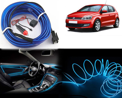 Selifaur W65 EL2W Cold Dashboard Luxury 5 Meter Car Dashboard Ice Blue EL Wire Car Interior Light Ambient Neon Light Car Fancy Lights(Blue)