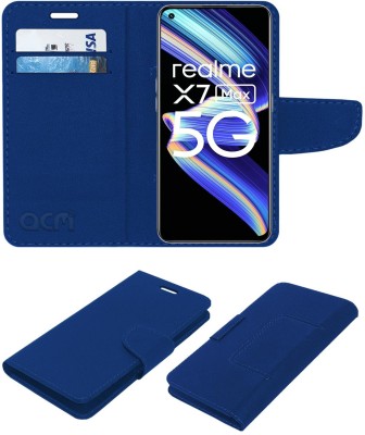ACM Flip Cover for Realme X7 Max 5g(Blue, Cases with Holder, Pack of: 1)