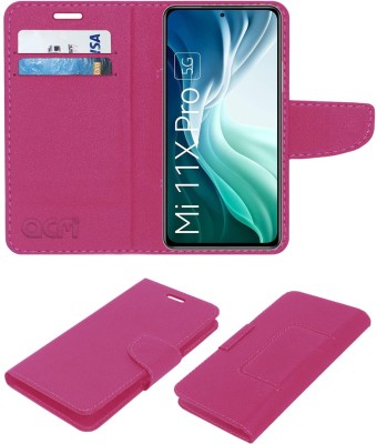 ACM Flip Cover for Mi 11x Pro 5g(Pink, Cases with Holder, Pack of: 1)