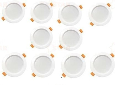 Nightstar 9 Watt White Ceiling light 10 Pcs Recessed Ceiling Light Ceiling Lamp(White)
