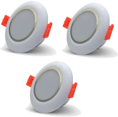 ambert 3 watt led ceiling light pack of -3, white color Ceiling Light Ceiling Lamp(White)