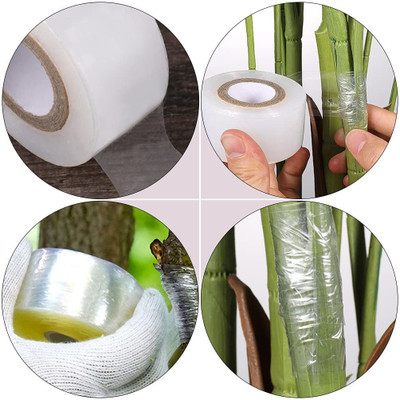 Agri use 150M 3Cm Self-Adhesive Grafting Tape Engraft Branch Gardening Bind Belt Garden Fruit Tree Vegetable Grafting Tool Supplies pack of 2 tape Manual Tape (Manual)(Set of 2, White)