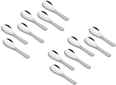 upalabdh 12 PCs 9 CM Masala Spoon Spice Spoon Stainless Steel Measuring Spoon Set(Pack of 12)