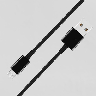 Wings Micro USB Cable 2.5 A 1 m Durable Micro to USB 2.0 Round Cable with Charging, Quick Data Sync and PVC Connectors for All USB Powered Devices(Compatible with Lava Flip, Black, One Cable)