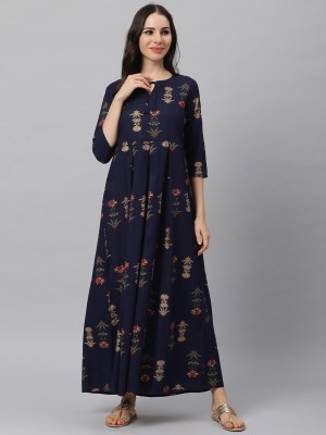 Idalia Women Maxi Blue Dress