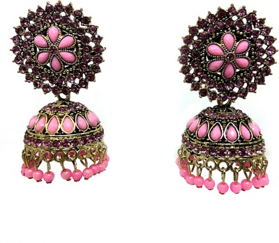 Sirene Shoppers Sirene shoppers, Jewelry, Gold plated Designer Traditional Pearl and Kundan Jhumka/Jhumki Earrings Women & Girls Beads Brass Jhumki Earring