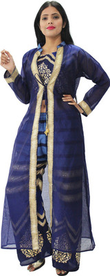 Hautemoda Women Ethnic Top Palazzo Ethnic Jacket Set