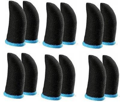 Jape Mobile Phone Gaming Anti-Sweat Breathable Blue Color (Pack of 06 Pair) Finger Sleeve(Pack of 12)