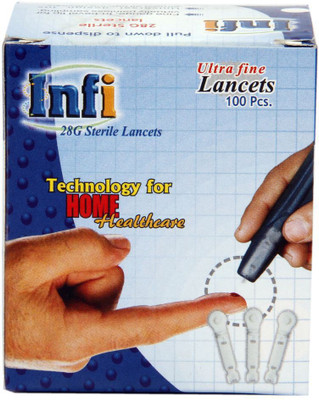 INFI Ultra fine 100 LANCETS(White) Glucometer Lancets(100)