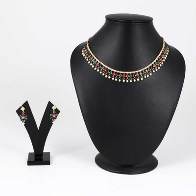hurrio Stone Gold-plated Multicolor Jewellery Set(Pack of 1)