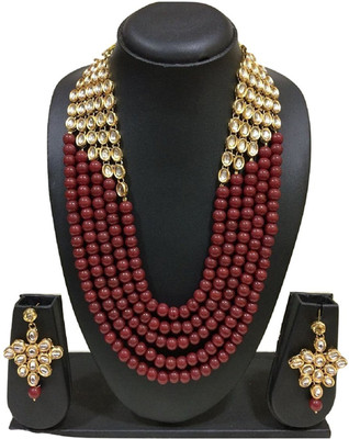CATALYST Crystal Gold-plated Red, Gold Jewellery Set(Pack of 1)