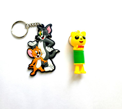 ShopTalk TOM & JERRY RUBBER AND SMILEY SPRING Key Chain