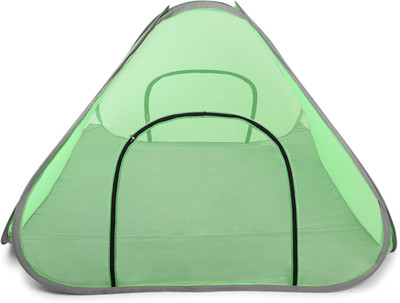 SK Online Services Polyester Adults Washable Polyester... Mosquito net with base (Suitable for all sizes of double bed ) Mosquito Net(Light Green, Tent)